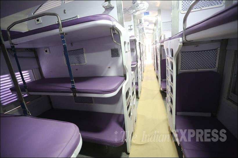 new-railway-coaches-171 MAHAMANA EXPRESS, mahamana Express coaches, Mahamana Express Speed, Mahamana Express fare, Delhi, Varanasi, Delhi to varanasi, Indian railways new train, indian railway, new indian train, new compartment train, IRCTC, indian railway, indian railway, new train coaches, irctc, railway booking, New railway Coaches, indian Railway pics, indian railway photos, improved interior, latest news in Hindi