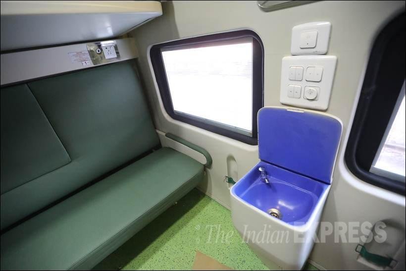 new-railway-coaches-2 MAHAMANA EXPRESS, mahamana Express coaches, Mahamana Express Speed, Mahamana Express fare, Delhi, Varanasi, Delhi to varanasi, Indian railways new train, indian railway, new indian train, new compartment train, IRCTC, indian railway, indian railway, new train coaches, irctc, railway booking, New railway Coaches, indian Railway pics, indian railway photos, improved interior, latest news in Hindi