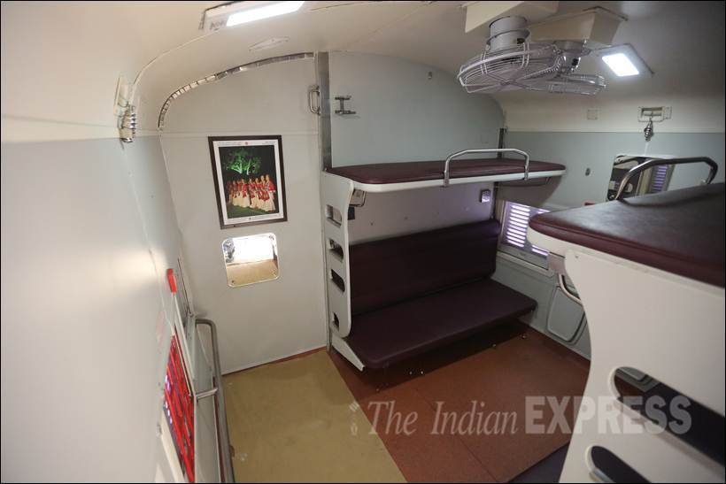 new-railway-coaches-3 MAHAMANA EXPRESS, mahamana Express coaches, Mahamana Express Speed, Mahamana Express fare, Delhi, Varanasi, Delhi to varanasi, Indian railways new train, indian railway, new indian train, new compartment train, IRCTC, indian railway, indian railway, new train coaches, irctc, railway booking, New railway Coaches, indian Railway pics, indian railway photos, improved interior, latest news in Hindi