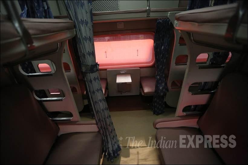 new-railway-coaches-9 MAHAMANA EXPRESS, mahamana Express coaches, Mahamana Express Speed, Mahamana Express fare, Delhi, Varanasi, Delhi to varanasi, Indian railways new train, indian railway, new indian train, new compartment train, IRCTC, indian railway, indian railway, new train coaches, irctc, railway booking, New railway Coaches, indian Railway pics, indian railway photos, improved interior, latest news in Hindi