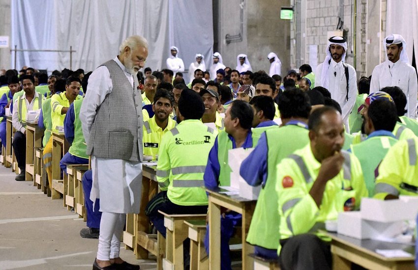 Narendra Modi 2nd Narendra Modi in Doha, Narendra Modi Latest news, Modi meal with workers, Modi Doha News, Modi Meal Workers, Narendra Modi in Qatar