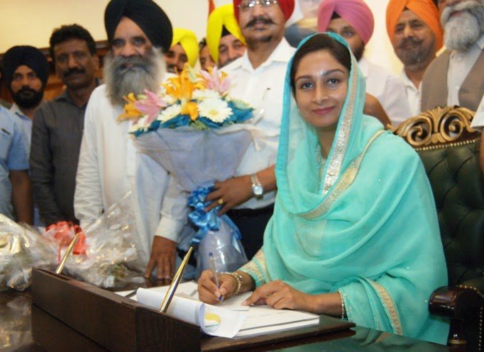 Harsimrit Kaur Badal taking Charge Copy