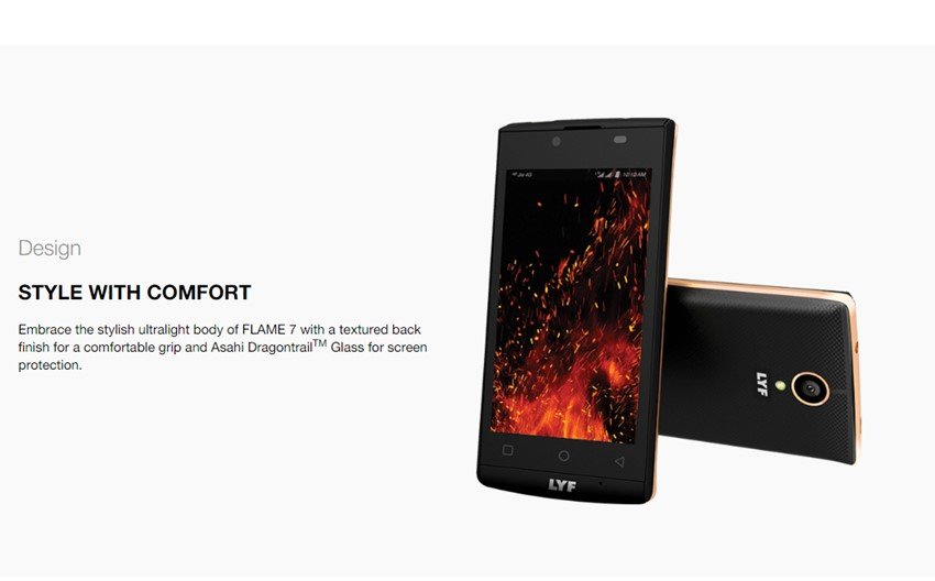lyf-flame-7 4G smartphone, 4G smartphone under 10000 Rupees, 4G smartphone under 10k, 4G smartphone under 10000 Rupees in India, best 4G smartphone, best 4G smartphone in India, Reliance Jio Sim, Reliance Jio, Reliance Jio supported Smartphone