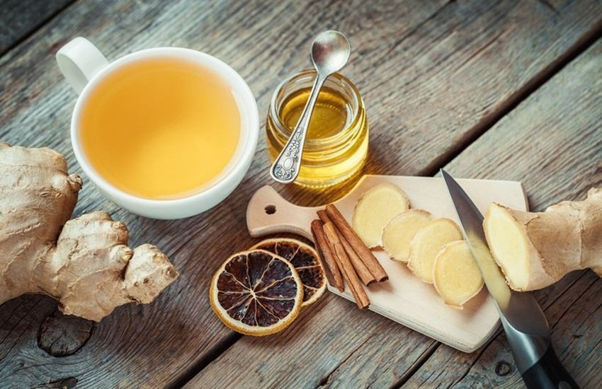 food winter, honey, ginger, cinnamon, oats