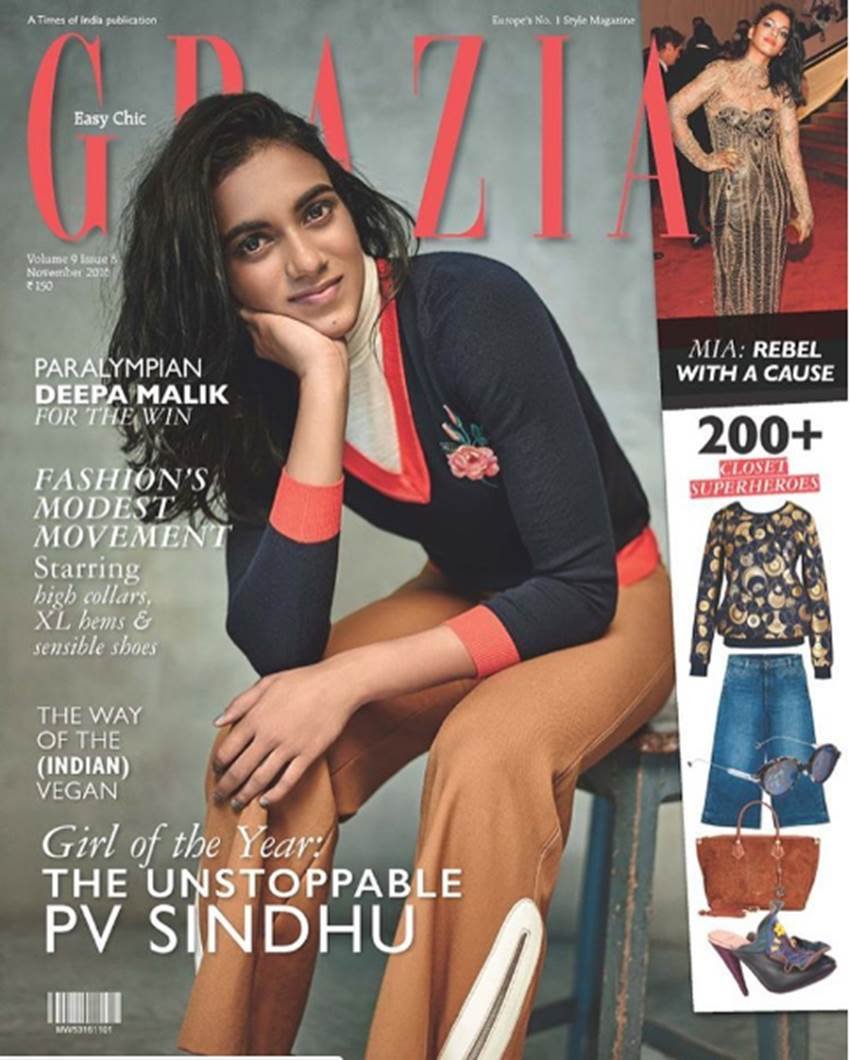 pv-sindhu-4 PV sindhu, pv sindhu photoshoot, badminton player pv sindhu, pv sindhu pics, sidnhu megazine cover, girl of the year, pv sindhu photos, pv sindhu latest news