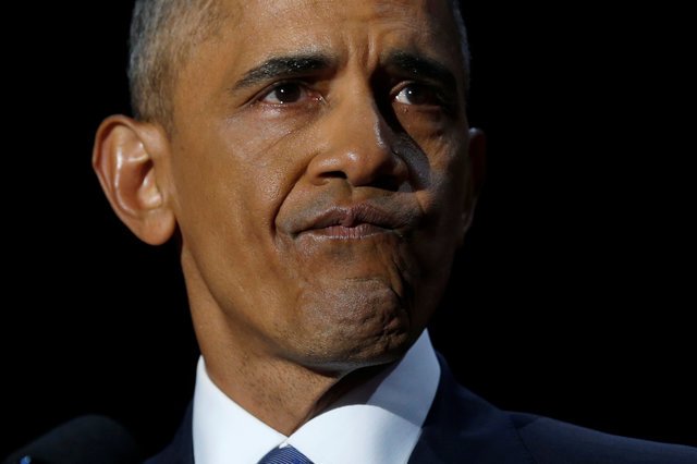 Obama staves off tears as he delivers his farewell address in Chicago, Illinois Obama, Barack Obama, Barack Obama cry, Barack Obama wipes away tears, Barack Obama farewell address, Barack Obama cries at farewell address, india news, jansatta, obama farewell photos, obama speech, obama last address