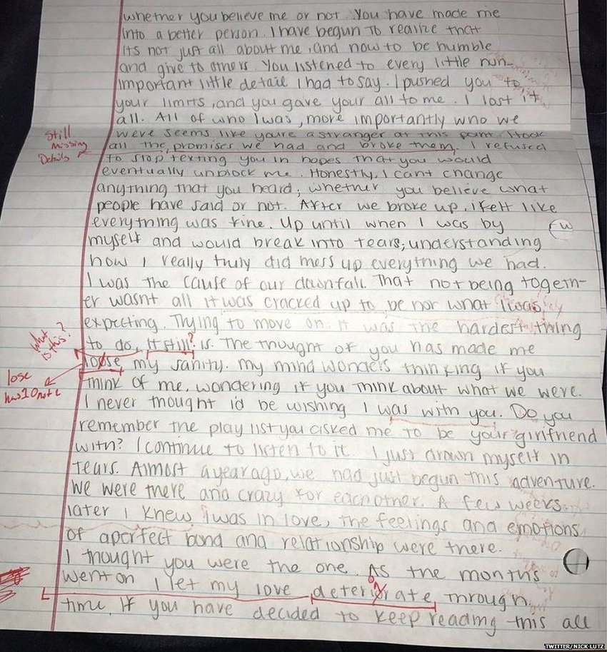 Nick Lutz, Viral Love Letter