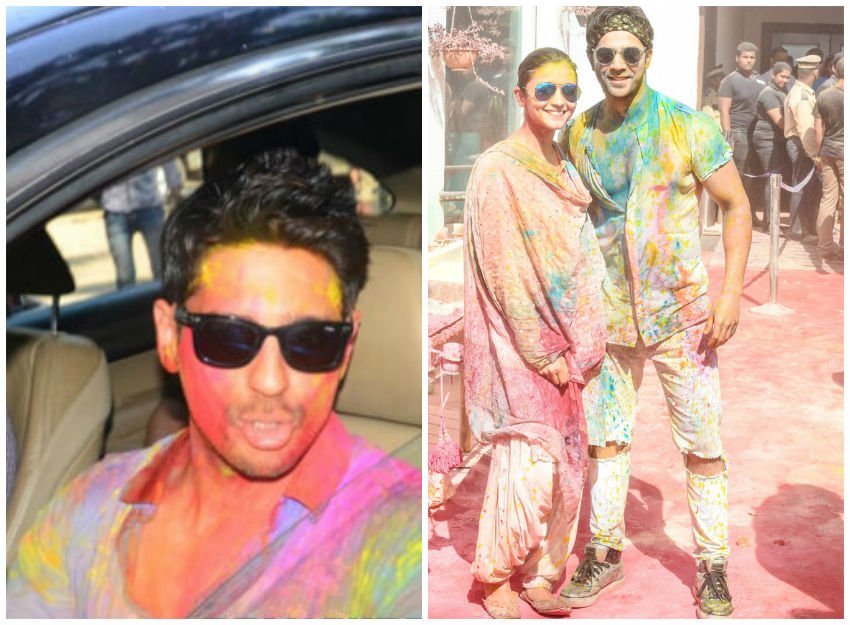 Sidharth Malhotra looking unhappy with the rising proximity between Varun Dhawan and alia bhatt Student Of The Year stars, Badrinath ki Dulhania, success bash, holi bash, Sonakshi Sinha, Sidharth Malhotra, varun Dhawan