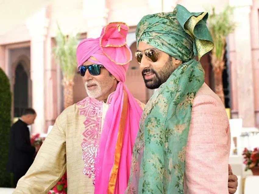 Amitabh Bachchan and Abhishek Bachchan Pictures 7 amitabh bachchan abu dhabi wedding, abhishekl bachchan abu dhabi wedding, abhishek bachchan anushka rajan wedding, abhishek bachchan sister wedding, abhishek bachchan dance wedding, aishwarya bachchan missing wedding, jaya bachchan abu dhabi wedding, bachchans attend wedding, bachchans abu dhabi wedding, anushka rajan wedding, bollywood weddings, big fat bollywood weddings, bollywood news, bollywood updates, entertainment news