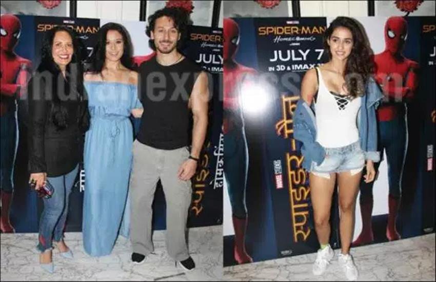 tiger shroff disha Patani, tiger shroff, disha tiger movie date, Disha Patani tiger shroff family, Disha Patani tiger shroff, disha tiger spiderman screening, disha tiger photos, disha patani boyfriend, tiger shroff girlfriend, Disha Patani hot images, टाइगर श्रॉफ, दिशा पटानी , स्पाइडर मैन की स्क्रीनिंग