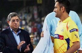 N Srinivasan Mahendra Singh Dhoni in trouble