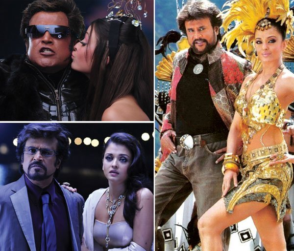 ऐश्वर्या राय के साथ रजनीकांत (फिल्म रोबोट)