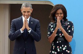Barack Obama, Michelle Obama, Obama Leave India