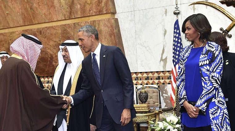 Barack Obama, Michelle Obama, Saudi Arabia, Head Scarf Controversy
