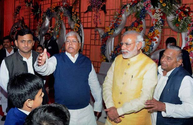 लालू प्रसाद यादव,राजलक्ष्मी,मुलायम सिंग यादव,तेज प्रताप यादव