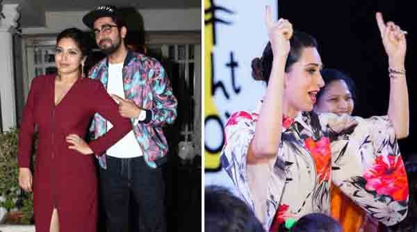 फ़िल्म 'दम लगा के हईशा' के रिलीज़ के बाद डिनर पार्टी करने एक रेस्टोरेंट में पहुंचे फिल्म के कलाकार आयुष्मान खुरान और भूमि पेडणेकर। जबकि इंरनेशनल स्कूल फेलोशिप ब्राइट स्टार्ट को स्पोर्ट करने पहुंचीं फ़िल्म अभिनेत्री करिश्मा कपूर। (स्रोत-वरिंदर चावला)