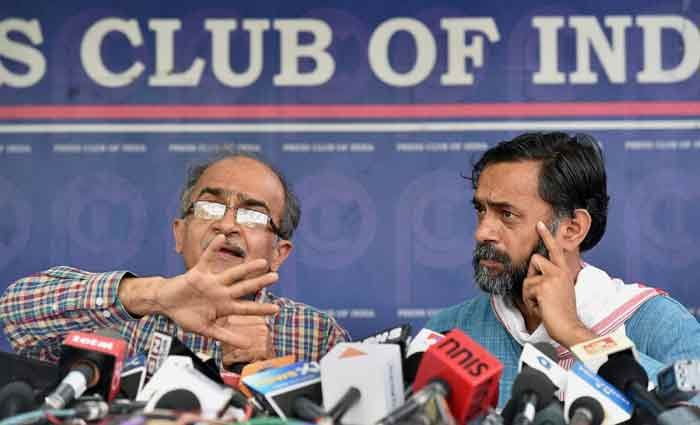 Yogendra Yadav, Prashant Bhushan, Arvind Kejriwal, Aam Aadmi Party, Kejjriwal Sting, AAP Meeting, National Council Meeting, AAP News