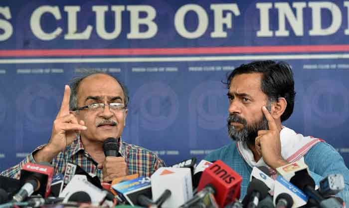 Yogendra Yadav, Prashant Bhushan, Arvind Kejriwal, Aam Aadmi Party, Kejjriwal Sting, AAP Meeting, National Council Meeting, AAP News