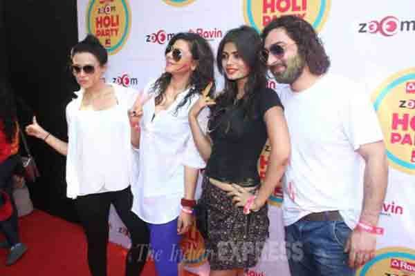 holi, sunny leone, sunny leone holi, poonam pandey, ravi dubey, rithvik dhanjani, sargun mehta, asha negi, deepshikha, sreejita dey, payal rohatgi, rakhi sawant