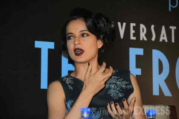 kangana ranaut, kangana anupama chopra, kangana ranaut edgy look, kangana ranaut Look, anupama chopra, Book Launch, The Front Row: Conversations on Cinema