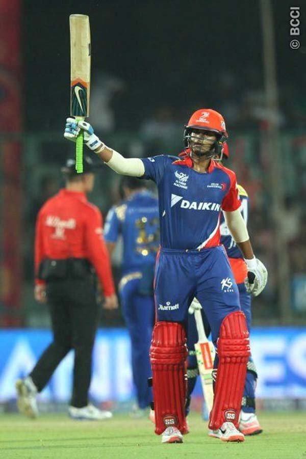 Shreyas Iyer, Jean Paul Duminy, Delhi Daredevils, Mumbai Indians, DD vs MI, DD vs MI Score, DD vs MI Photos, DD vs MI Match, IPL News, IPL 2015