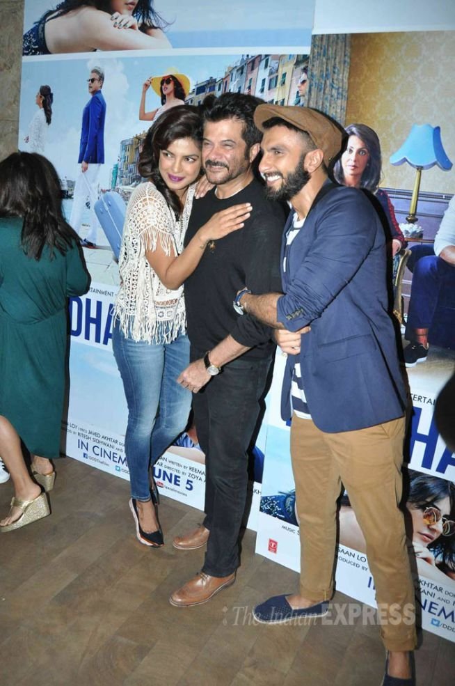 priyanka chopra, ranveer singh, anil kapoor, zoya akhtar, ritesh sidhwani, dil dhadakne do, dil dhadakne do trailer launch, bollywood, entertainment