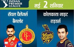 IPL-8: केकेआर का मुकाबला आज बंगलूर से