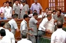 delhi assembly, ruckus in delhi assembly, delhi assembly ruckus, jitender tomar, lalit modi, arvind kejriwal, assembly, arvind kejriwal, sushma swaraj, lalit modi, jitender tomar, tomar, delhi, delhi news, latest news