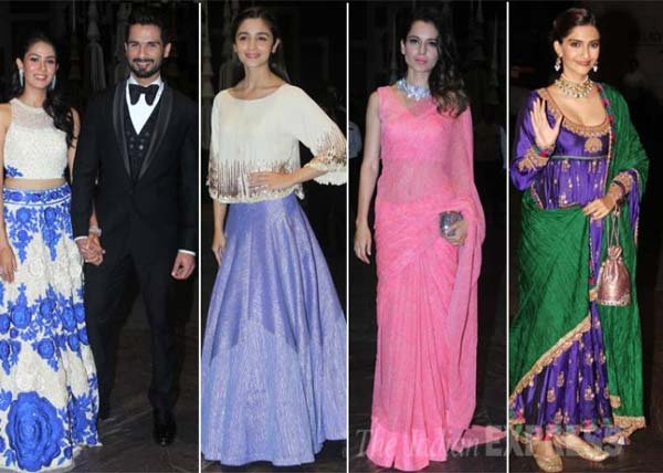 शाहिद कपूर, मीरा राजपूत, रिसेप्शन समारोह, अमिताभ बच्चन, Shahid Kapoor, Mira Rajput, Shahid Mira wedding reception, Shahid Kapoor wedding, Kangana Ranaut, Shahid Kapoor reception, Shahid Kapoor mumbai reception, Arjun Kapoor, Sonam Kapoor, Ranveer singh, Alia Bhatt, Pankaj Kappur, Supriya Pathak, Ratna Pathak Shah, Alia Bhatt, Anil Kapoor, Shahid Mira mumbai reception photos
