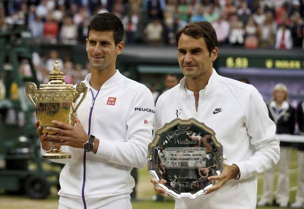 नोवाक जोकोविच, रोजर फेडरर, विंबलडन 2015, विंबलडन चैंपियन, Novak Djokovic, Roger Federer, Novak Djokovic Win Wimbledon, Novak Djokovic vs Roger Federer, Djokovic Beat Federer, Wimbledon 2015 Champion, Wimbledon 2015