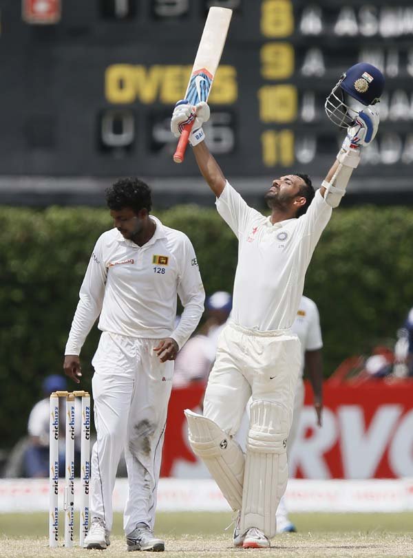 Ajinkya Rahane, Ajinkya Rahane Century, Ajinkya Rahane vs Sri Lanka, India vs Sri Lanka, Ajinkya Rahane Test Century, India vs Sri Lanka Test Series, India vs Sri Lanka 2nd Test, Ajinkya Rahane News, Ajinkya Rahane Latest News, Ajinkya Rahane Century, Ajinkya Rahane Pics