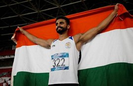 asian games, asian games 2018, asian games medal tally, asian games india, asian games 2018 india, asian games 2018 medal table india, asian games medal table, asian games live score, live asian games, India Arpinder Singh clinches gold in Mens Triple Jump event with a highest jump of 16.77m, India Arpinder Singh, Arpinder Singh, Arpinder Singh gold,
