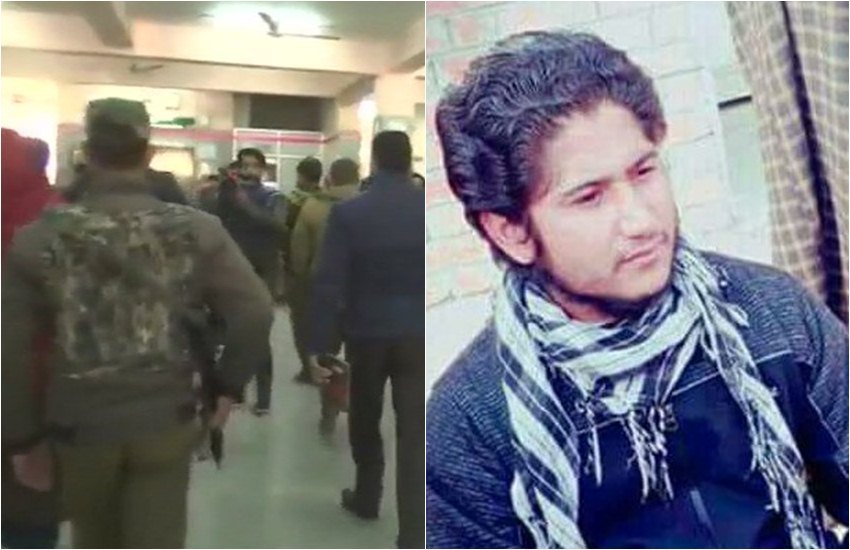 अस्पताल में पुलिस और फरार हुआ पाकिस्तानी कैदी नवीद (ANI फोटो)