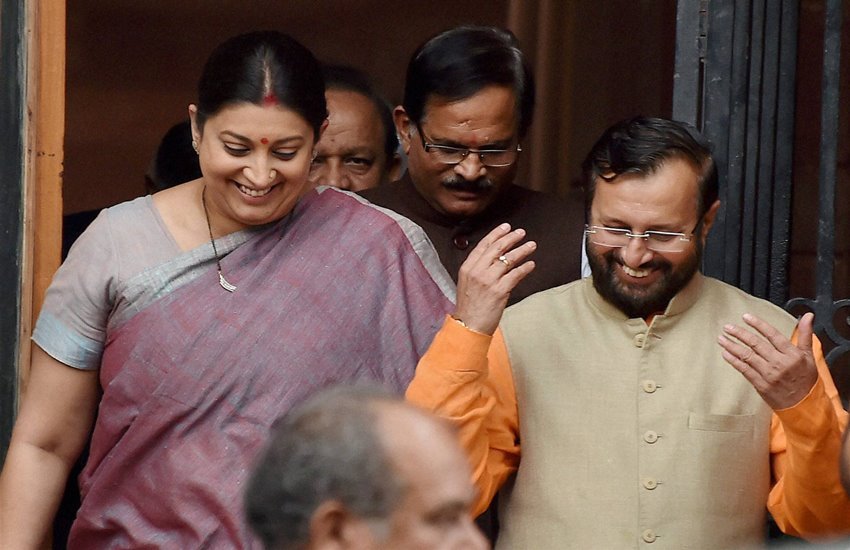 Smriti Irani, Smriti Irani Textile Ministry, prakash javadekar, prakash javadekar HRD, prakash javadekar News, prakash javadekar latest News, Smriti Irani news, Smriti Irani latest News Smriti Irani, Smriti Irani Textile Ministry, prakash javadekar, prakash javadekar HRD, prakash javadekar News, prakash javadekar latest News, Smriti Irani news, Smriti Irani latest News