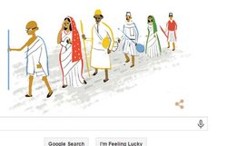 Google के Doodle में नजर आ रहा राष्ट्रपिता महात्मा गांधी का आंदोलन