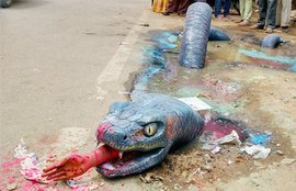 एनाकॉन्डा, बेंगलुरू, anaconda, bengaluru, crocodile, streets, painting, sewage, trafic jam