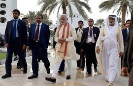 नरेंद्र मोदी अरब, नरेंद्र मोदी, संयुक्त अरब अमीरात, अबू धाबी, अबू धाबी मंदिर, uae, modi uae, modi uae visit, narendra modi, gulf nation, hindu temples, india news, news
