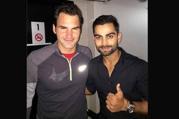 Roger Federer, Virat kohli, caption virat kohli, cricket, kohli co-owner of rojer, रोजर फेडरर, विराट कोहली, क्रिकेट, खेल समाचार