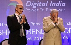 सत्य नडेला, नरेंद्र मोदी, माइक्रोसॉफ्ट, डिजिटल इंडिया, ब्रॉडबैंड, Satya Nadella, Narendra Modi, Microsoft, Digital India, Hindi News, News in Hindi