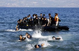 Migrant crisis, boat drown, Athens, Greece