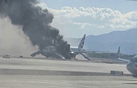 ब्रिटिश एयरवेज, लास वेगास, विमान में आग, british airways, british airways fire, british airways jet fire, british airways jet, british airways jet catches fire, british airways fire video, jet fire video, las vegas, las vegas jet fire, british airways fire, british airways las vegas, mccarran international airport, mccarran international airport fire, us latest news