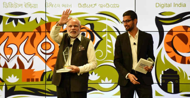 Narendra Modi, Google, modi Google visit, modi visit google, sundar pichai, modi google yatra