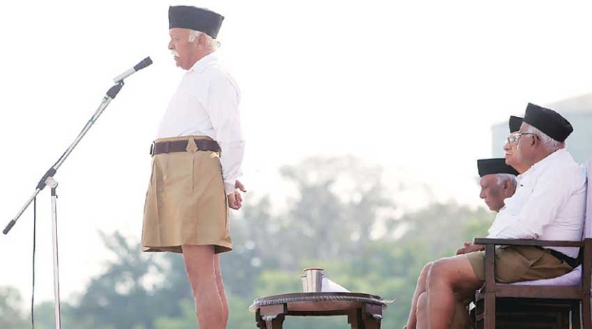 Mohan Bhagwat speech, RSS chief Mohan Bhagwat, Dussehra speech, RSS turns 90, vijayadashami, narendra modi, bhagwat reservation, bhagwat modi, mohan bhagwat reservation, bihar elections, durga puja, Mohan Bhagwat latest news in hindi, RSS Latest News, मोहन भागवत, आरएसएस, दशहरा पूजा, दशहरा पर्व, भागवत
