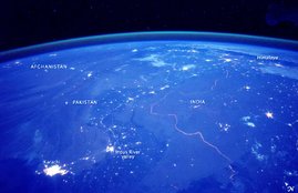 Nasa, India, Pakistan, Border, Nasa Picture, Indo Pak Border, Indo Pak Border Picture, नासा, भारत, पाकिस्तान, सीमा, इडो-पाक सीमा तस्वीर, आईएसएस