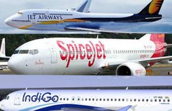 CCI ने लगाया जेट एयरवेज, इंडिगो और स्पाइसजेट पर 258 करोड़ का जुर्माना