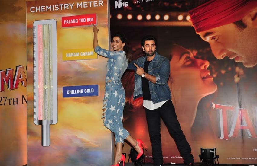 Ranbeer kapoor, deepika padukon, chemistry meter event, tamasha, ranbeer- deepika photos, latest news on tamasha, tamasha promotion