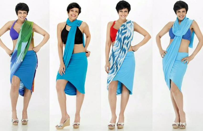 मंदिरा बेदी, मंदिरा बेदी साड़ी, मंदिरा बेदी बीच साड़ी, मंदिरा बेदी बिकनी, beachsaree, mandira bedi, mandira bedi saree, new brand of saris, Me saree, Sunburn music Festival, Sunburn Goa, Gillette India