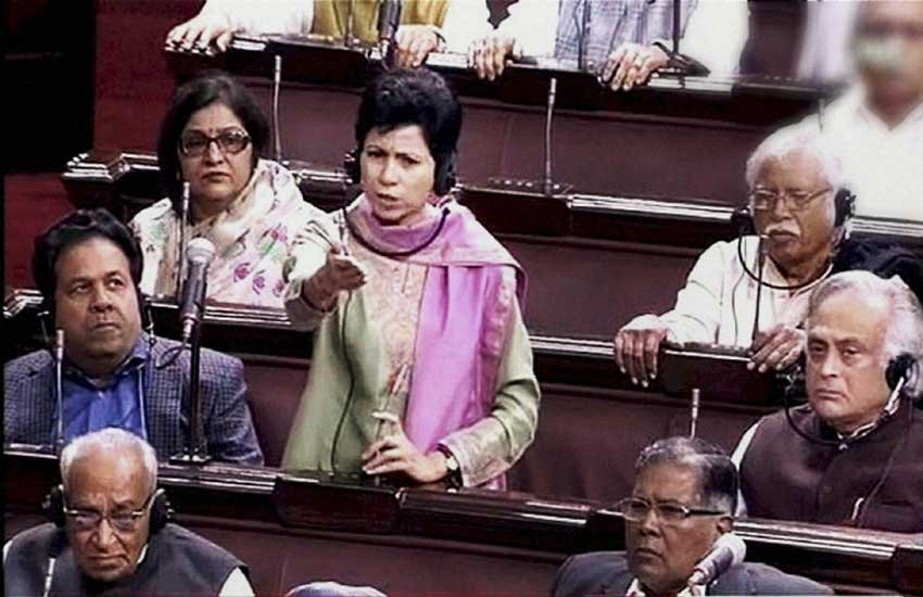 राज्यसभा में कांग्रेस सांसद कुमारी शैलजा (पीटीआई फोटो)
