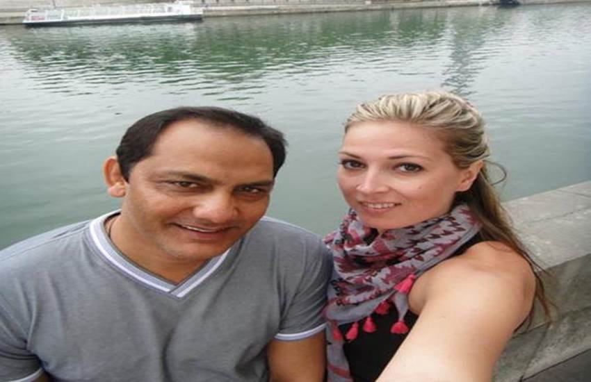 Mohammad Azharuddin, cricketer Azharuddin, ties the knot, Shannon Marie, Azhar, sangeeta bijlani, मोहम्‍मद अजहरुद्दीन, अजहर, अजहर की शादी, शेनन मैरी, संगीता बिजलानी