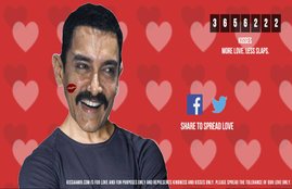 after controversy over intolerance comment actor aamir khan get 36 lakhs kiss in kiss aamir campaign